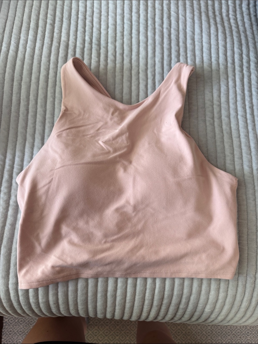 Athleta pink crop racerback tank